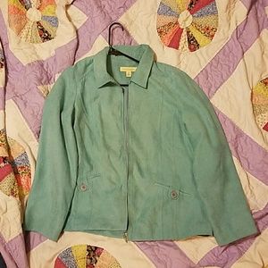 Teal zip up jacket