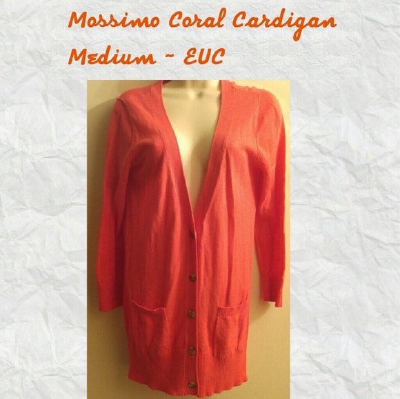 Mossimo Coral Cardigan EUC Medium