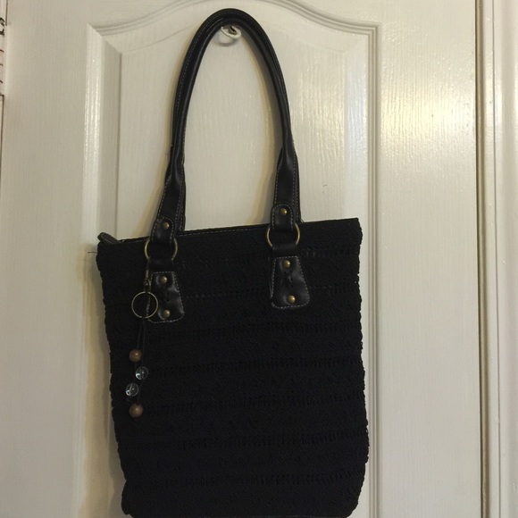 Black Nitted Handbag