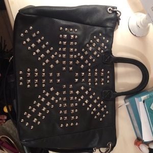 Black tote studded