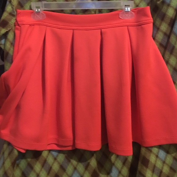 Neon Orange Flared Skirt - Picture 2 of 2