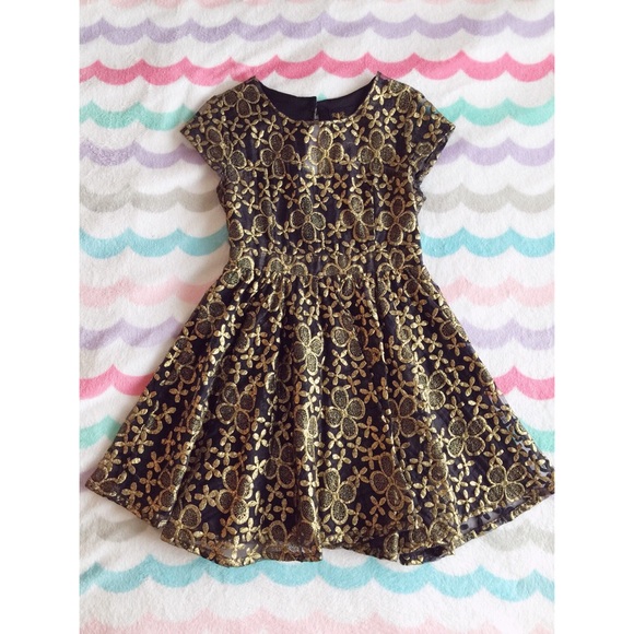 ModCloth Dresses & Skirts - ModCloth gold and black party dress ModCloth Dresses & Skirts - ModCloth gold and black party dress