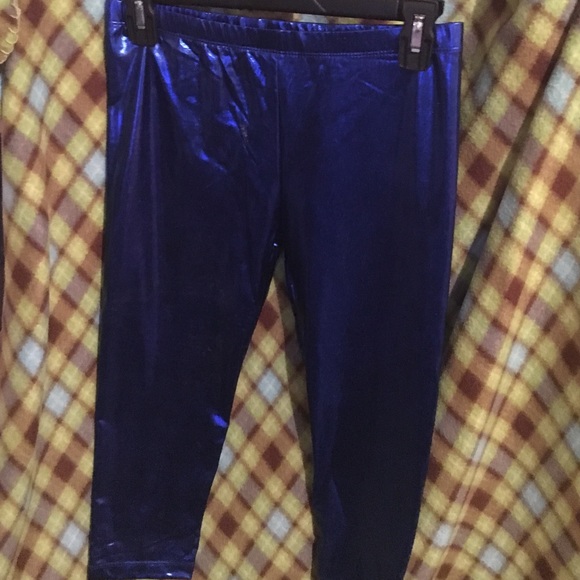 Blue Mid-Leg Leggings/workout gear - Picture 1 of 2