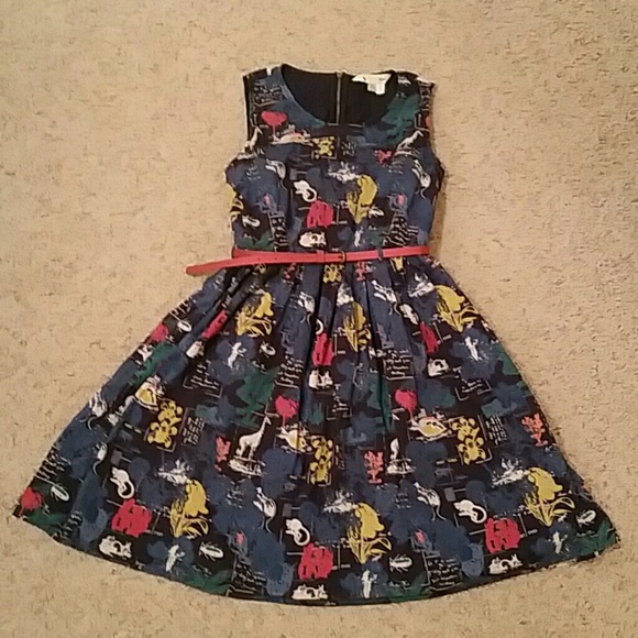 yumi animal print dress