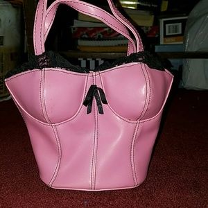 Pink Purse with corset back