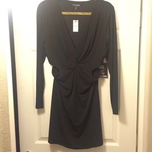 Express open waisted black dress