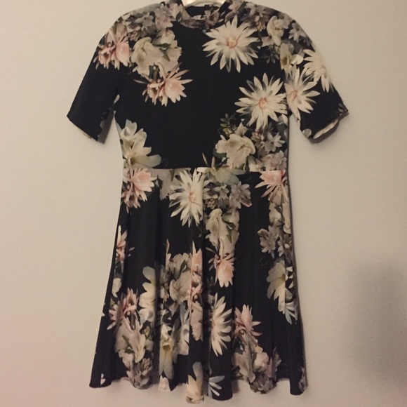 backless floral dress