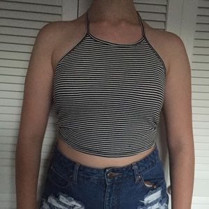 striped halter top