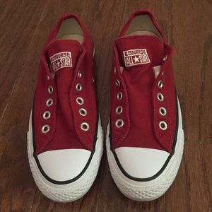 Dark Red Converse Chuck Taylor Slip On Sneakers