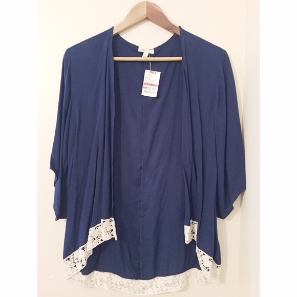 Laced Navy Kimono