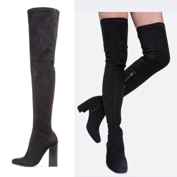 Jeffrey Campbell thigh-high suede heel boots