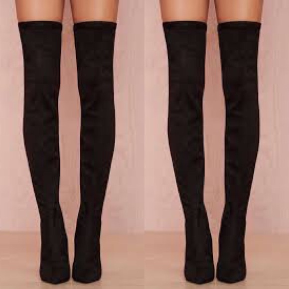 Jeffrey Campbell thigh-high suede heel boots