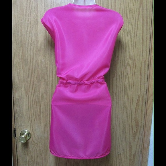 Cute Block Dress W/ Ties & 2 Side Pockets - Picture 3 of 4
