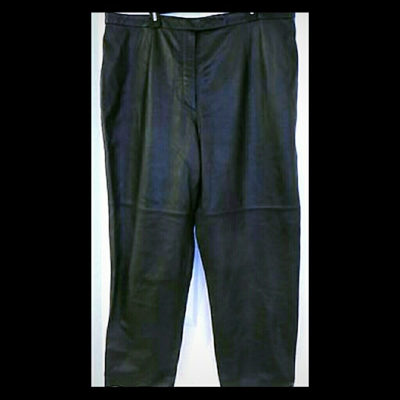 Lane Bryant Black Leather Pants Size 22