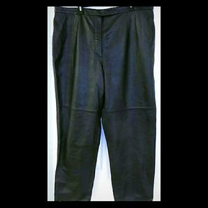 Lane Bryant Black Leather Pants Size 22
