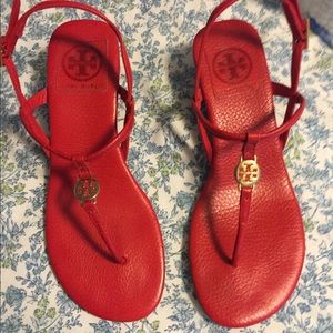 ‼️SOLD‼️ Red Tory Burch Sandles