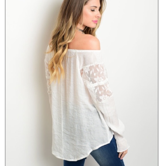LAST ONE _ The • Lacey • Off Shoulder Tunic - Picture 2 of 2