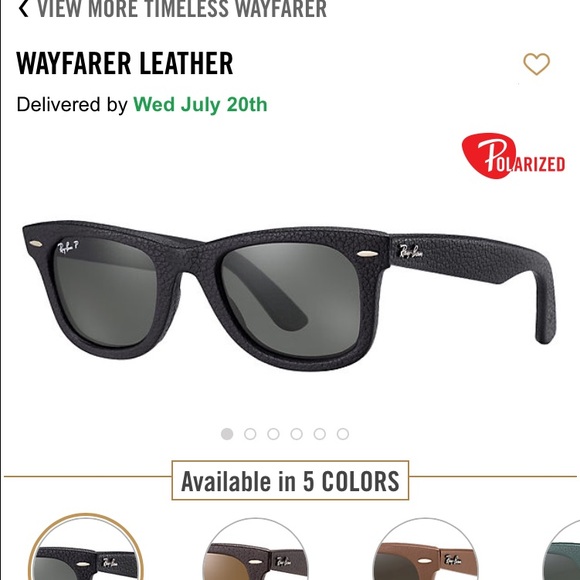 100%Authentic leather rayban wayfarer a