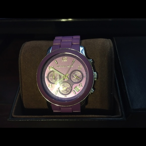 Michael Kors Accessories - MK purple silicone watch