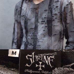 Shrine Sweaters - Shrine of Hollywood Distressed Zombie Top Sweater Shrine Sweaters - Shrine of Hollywood Distressed Zombie Top Sweater