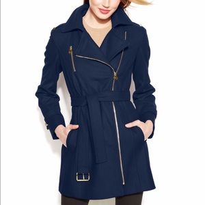 Michael Kors navy wool peacoat