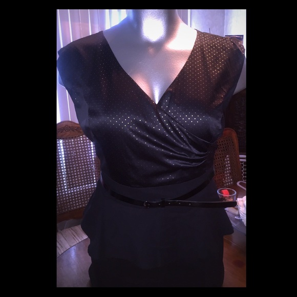 Black/Gold Peplum Dress ✨ ( PLUS SIZE )