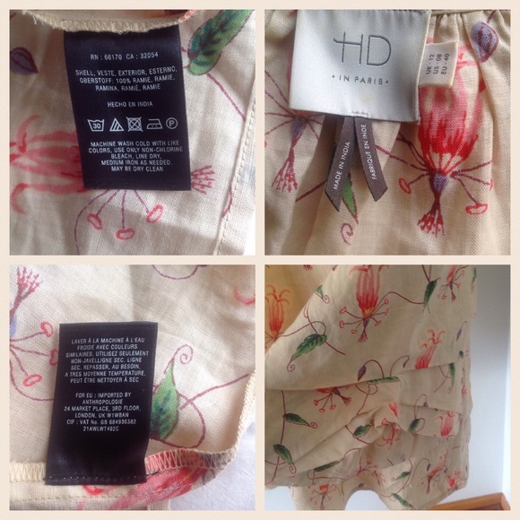 HD in PARIS Floral Top w/bell sleeves - Picture 3 of 4