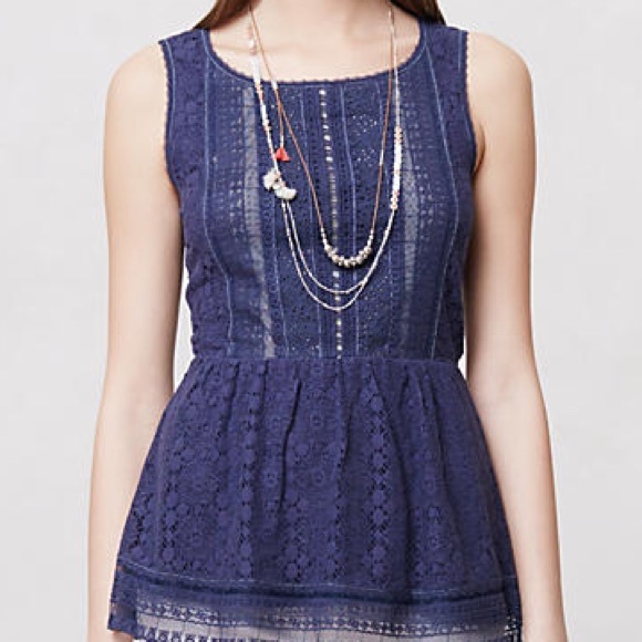 🎉SOLD🎉Anthropologie Coralline Peplum Top - Picture 4 of 4