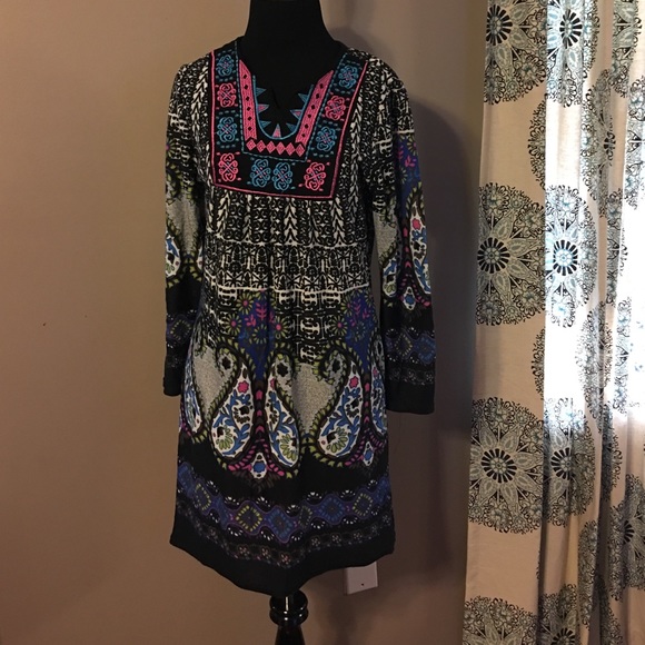 Fun long sleeve printed dress