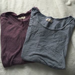Striped hollister long sleeve tees