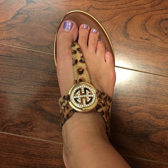Leopard print sandals-size 7