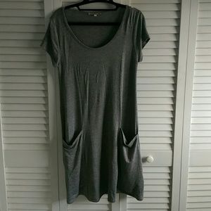 Gray T-shirt Midi Dress