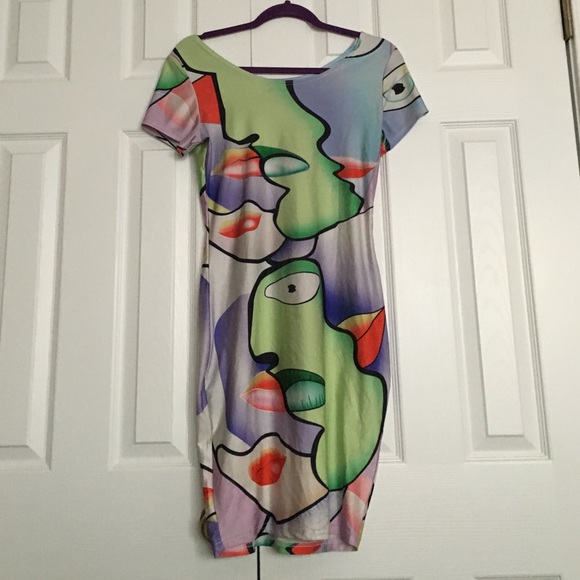 Funky print bodycon dress.