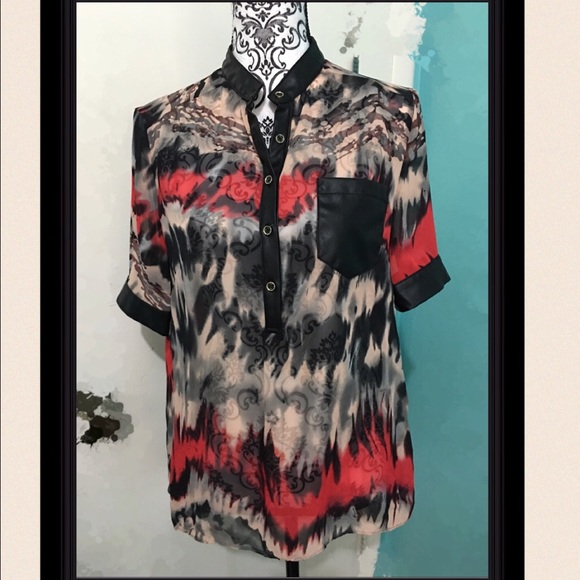 ❌HiLow Sheer Blouse❌ - Picture 2 of 3