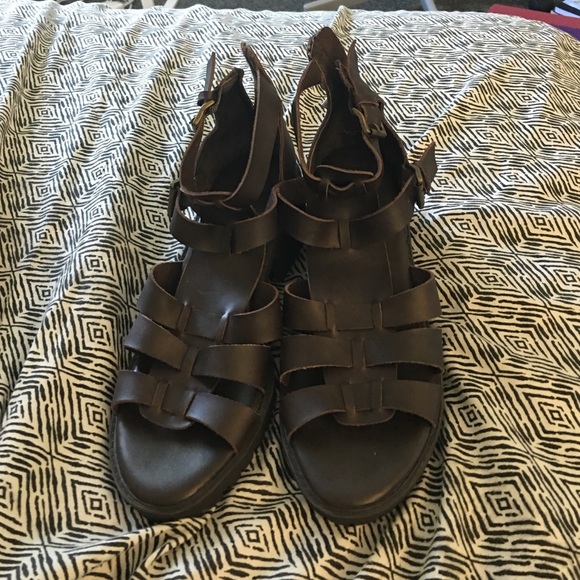 Brown gladiator sandals