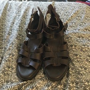 Brown gladiator sandals