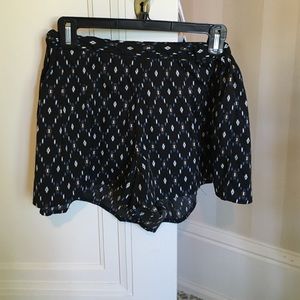 Black patterned shorts