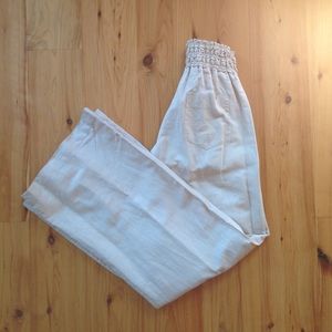 BCBG tan linen pants