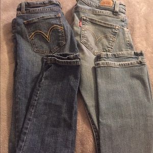 Levi's jeans. skinny low rise