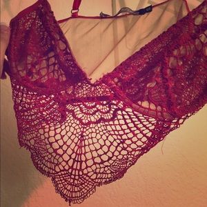 Red lace for love and lemon top