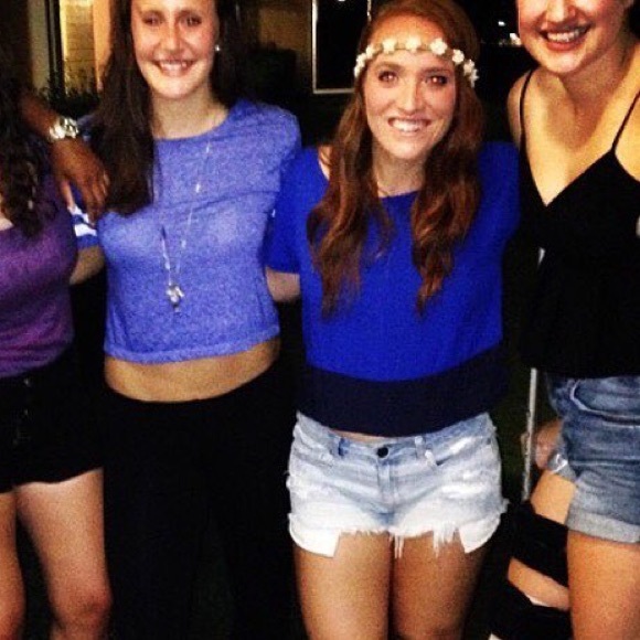 Blue crop top!