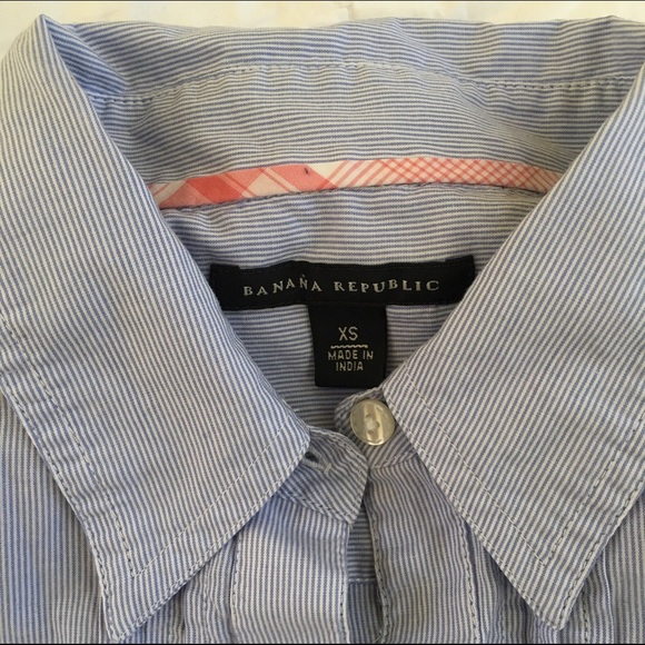 Banana Republic Blue Striped Button Down Shirt - Picture 2 of 4