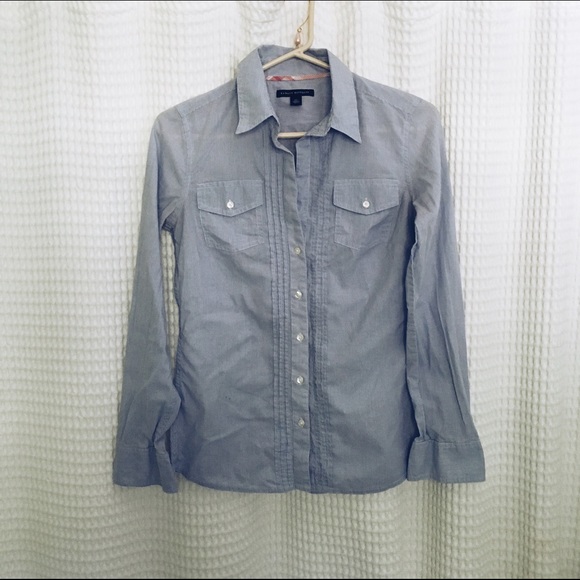 Banana Republic Blue Striped Button Down Shirt - Picture 3 of 4