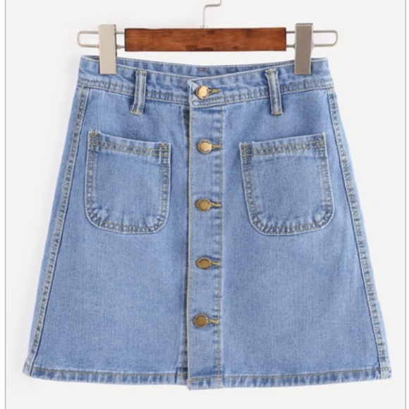 denim a-line skirt