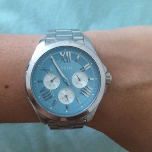 Fossil Watch with blue face