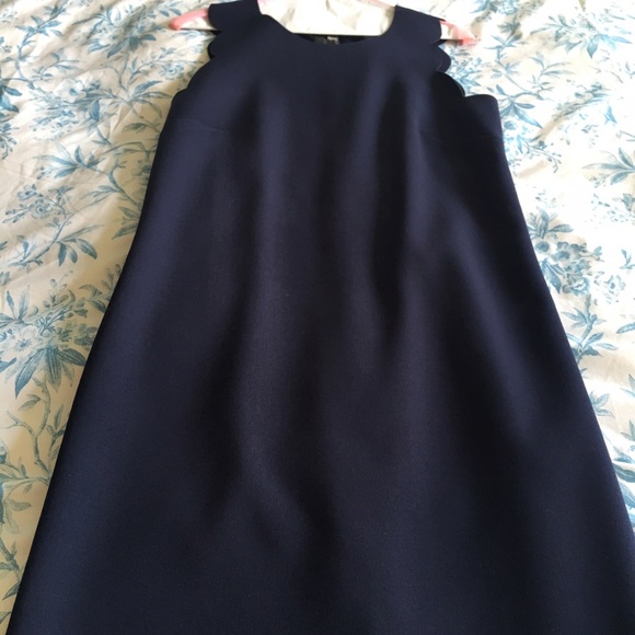 J. Crew scallop neck dress.