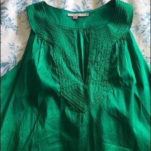 Elegant jade green silk dress