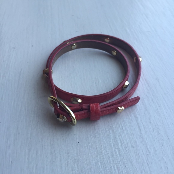 Stella & Dot Red Leather Bracelet - Picture 2 of 2