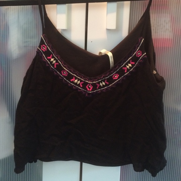 Tribal print crop top