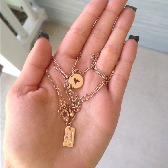 🌸 Rose Gold Necklace:A🌸